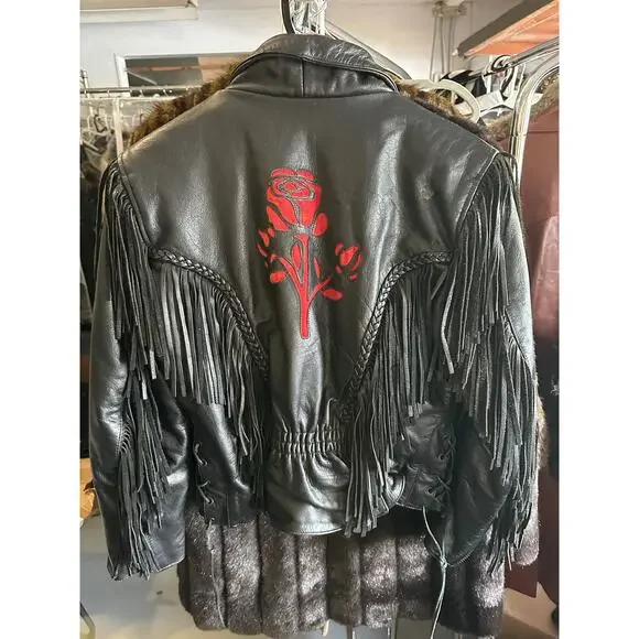 Hot Leathers women’s black friinge jacket - Picture 3 of 12